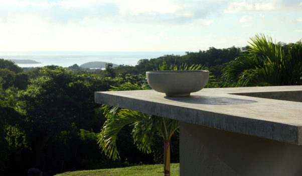 Pool point and Caribbean Sea view at Casa Angular