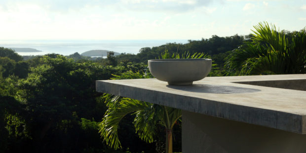 Pool point and Caribbean Sea view at Casa Angular