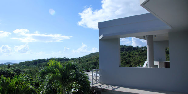 Casa Angular side view of Vieques island