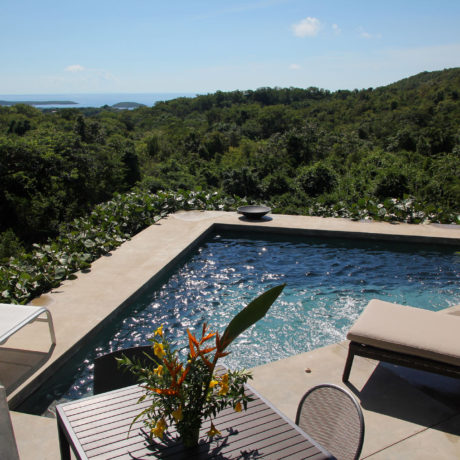 Pool view at Casa Angular, a Vieques vacation rental villa