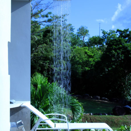 Outdoor Pool shower at Casa Angular, a Vieques vacation rental villa