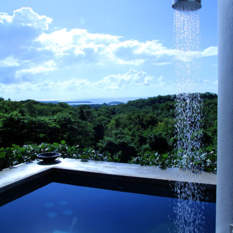 Outdoor pool shower at Casa Angular