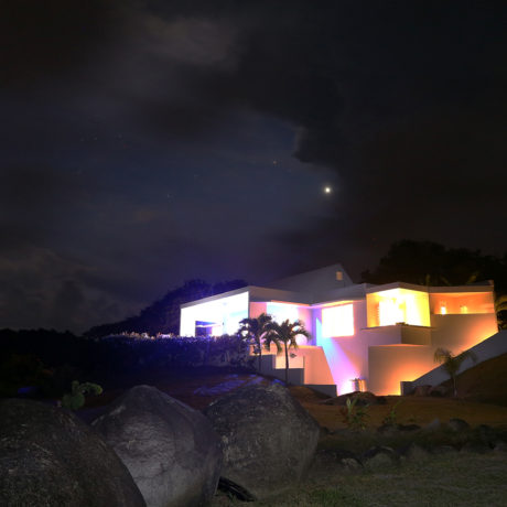 Vieques villa at night