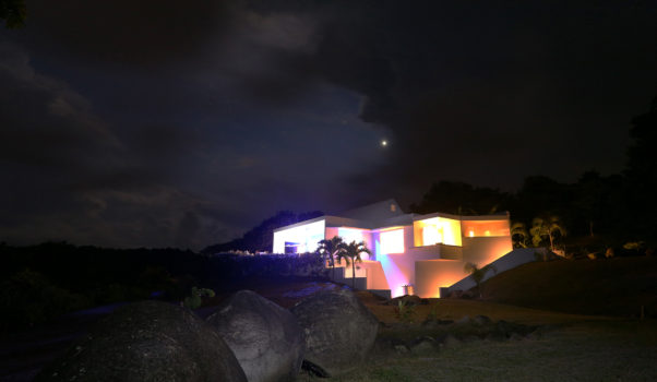 Vieques villa at night