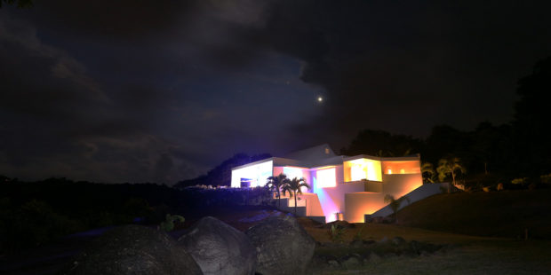 Vieques villa at night