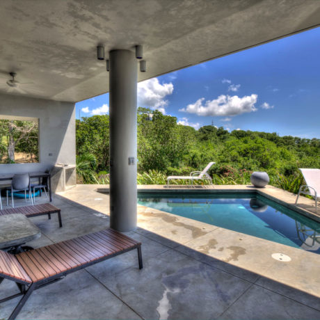 Casa Angular pool with a Caribbean view, Vieques island, Puerto Rico.