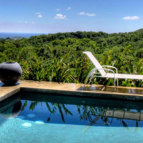 Casa Angular pool with a Caribbean view