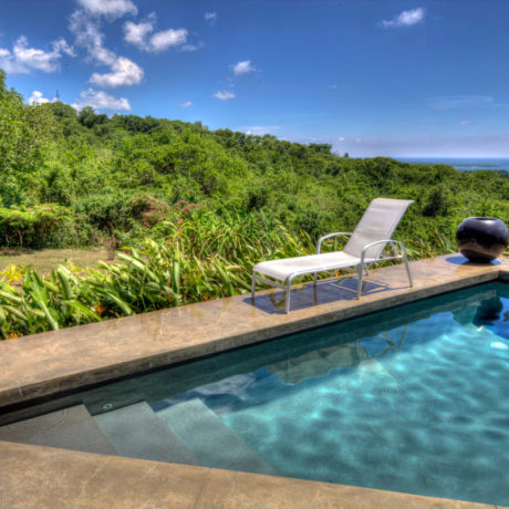 Casa Angular pool with a Caribbean view, Vieques island, Puerto Rico.